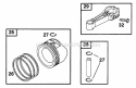 Part Location Diagram of 499430 Briggs and Stratton Piston Assembly. (.010 O.S.)